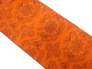 華紋に鳳凰模様織り出し　袋帯